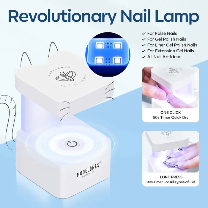 Semi-Forest Short Almond Nail Tips Kit
