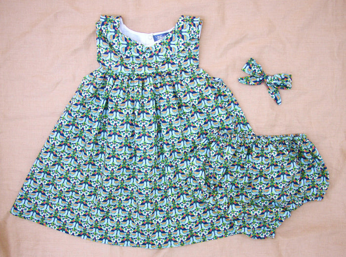 SET 2 Liberty Floral Print Top & Bloomers: Strawberry Feast, Ditsy Botanical Flower