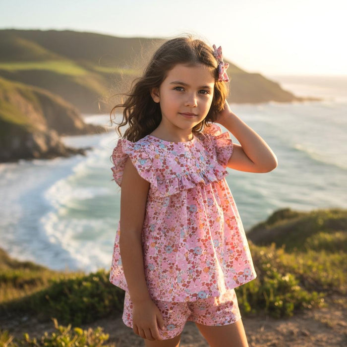 SET 2 Liberty London Baby Girl Floral Top Bloomers Set