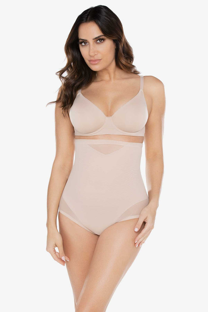 Sexy Sheer Shaping High-Waist Brief