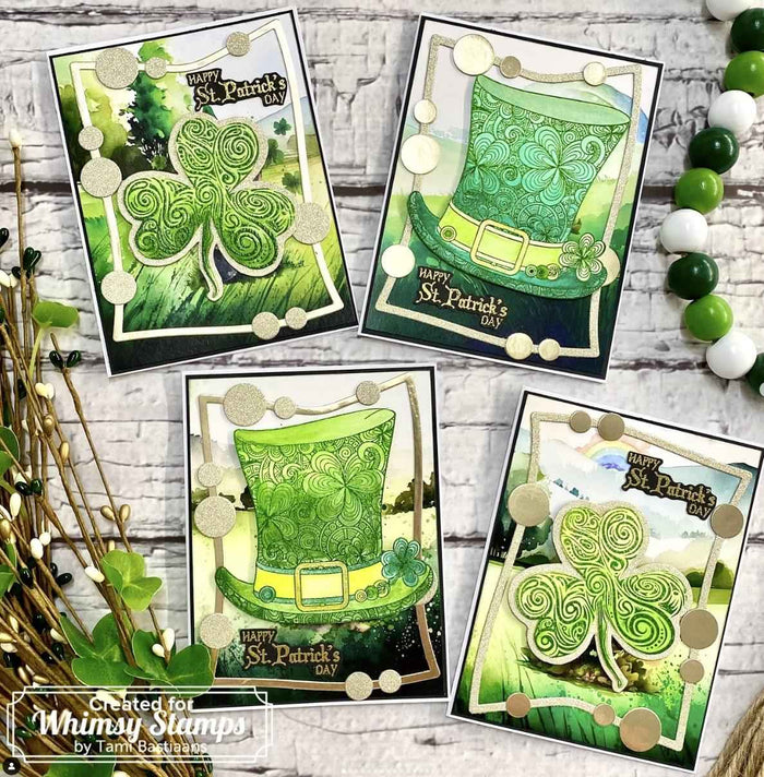 Shamrock Swirl Clear Stamps