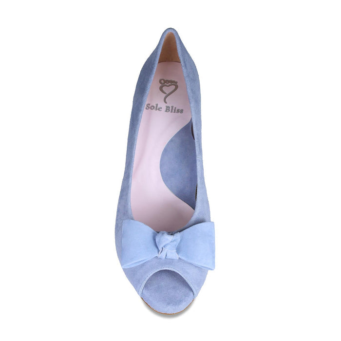 Shelby: Sky Blue Suede Shoes Sole Bliss