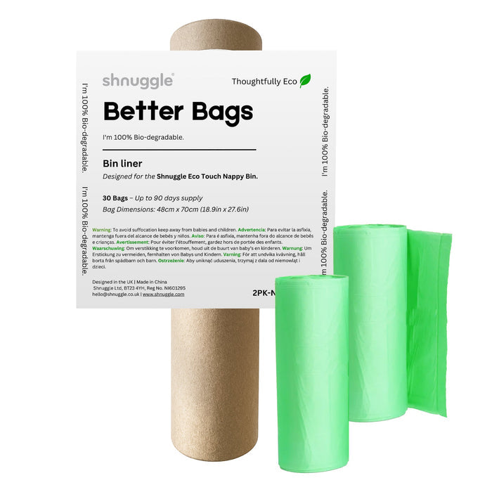 Shnuggle Better Bag Nappy Bin Diaper Pail Liners 30 bags - Babies in Bloom