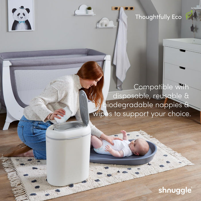 Shnuggle Eco-Touch Nappy Bin Diaper Pail - Babies in Bloom