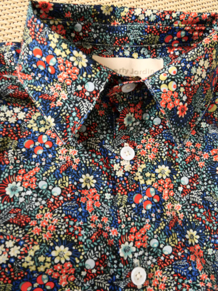 Short Sleeve Liberty London Boy Shirt: Button Down Floral Print