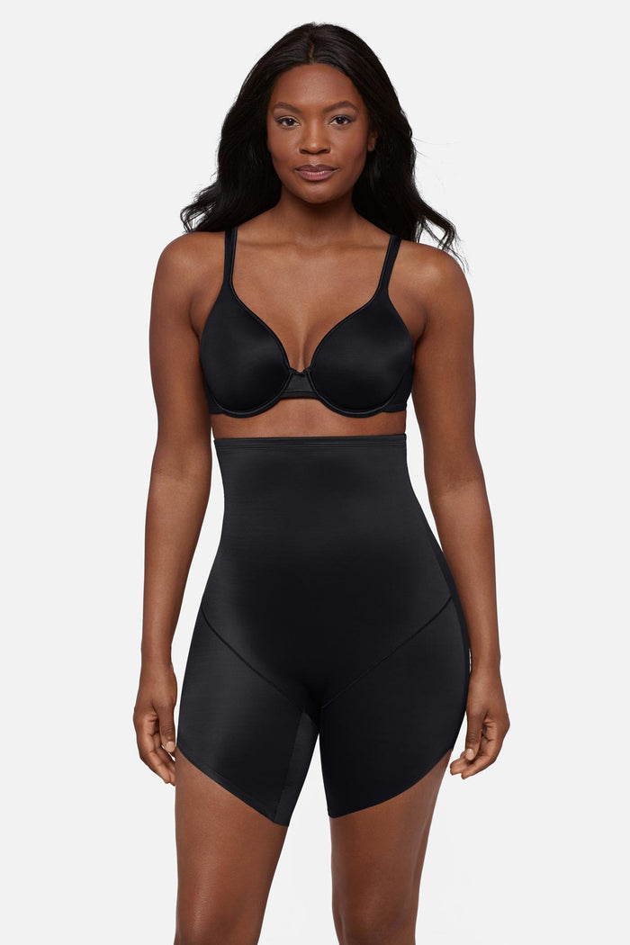 Show Stopper High Waist Slanted Hem Shaping Short
