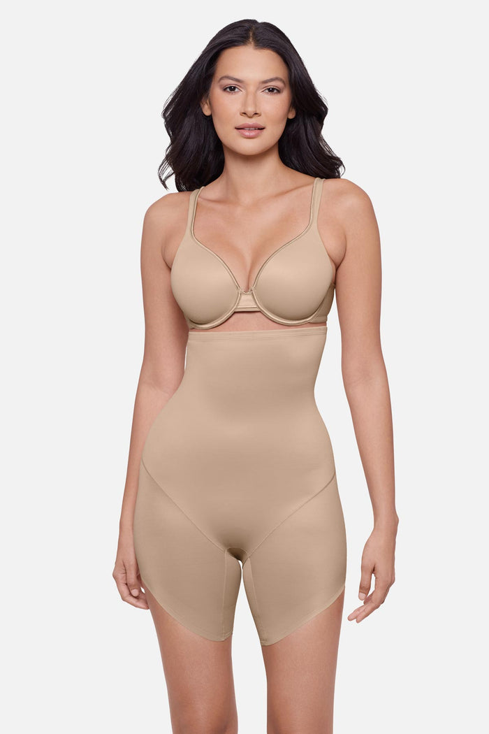 Show Stopper High Waist Slanted Hem Shaping Short