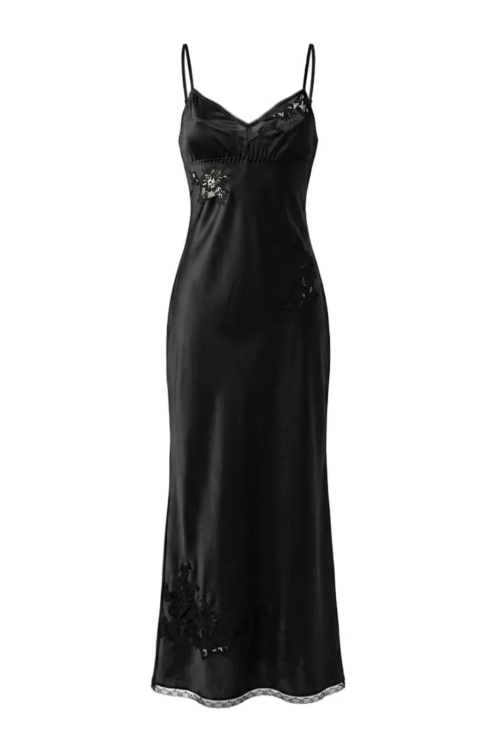 Signatures Aida black maxi lounge dress