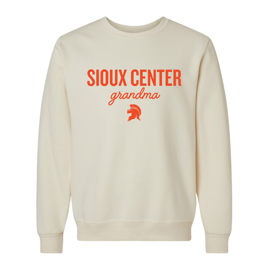 Sioux Center Grandma Sweet Cream Jerzees Eco Crew Sweatshirt 701MR