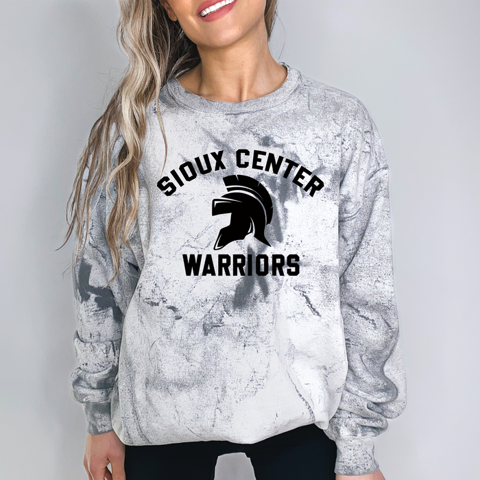 Sioux Center Warriors Smoke Gray Color Blast Sweatshirt- Comfort Colors