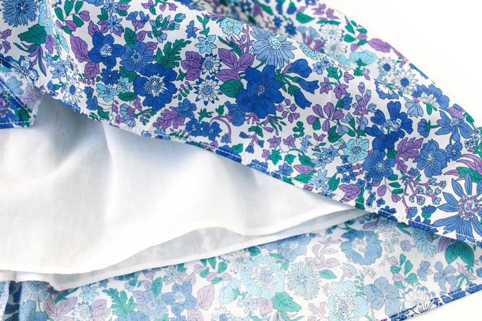 Sleeveless Liberty London Girl Dress: Ditsy Floral Print, Botanical Cotton Flower