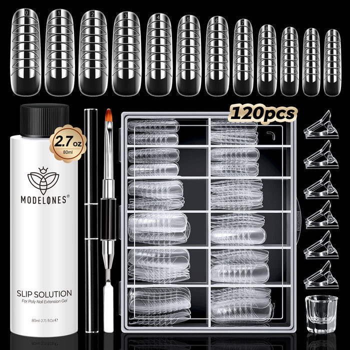 Slip Solution Kit For Poly Nail Extension Gel Nail Tools MODELONES #