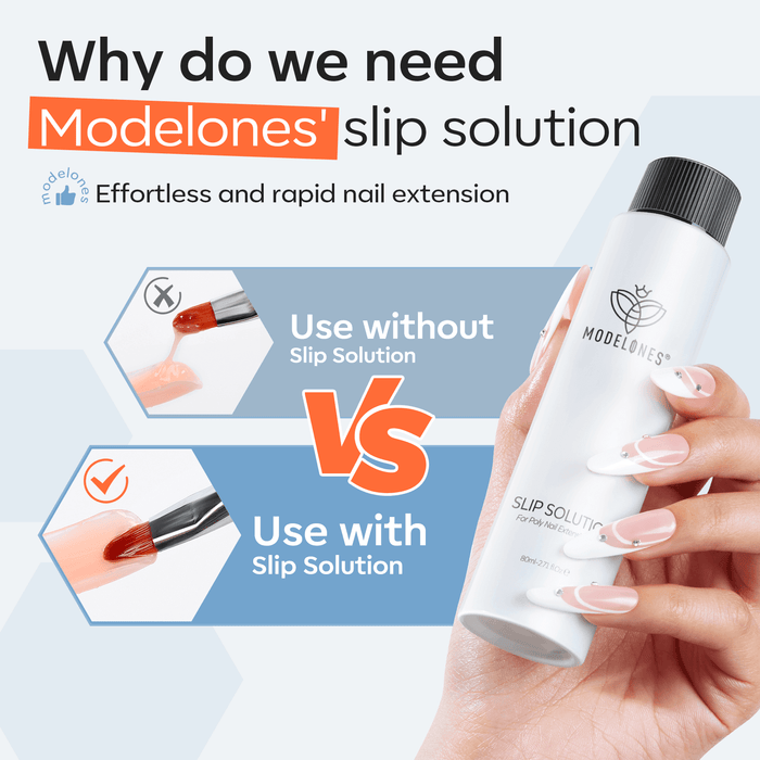 Slip Solution Kit For Poly Nail Extension Gel Nail Tools MODELONES #