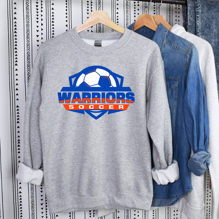 SOCCER SHIELD CREW SWEATSHIRT- GILDAN
