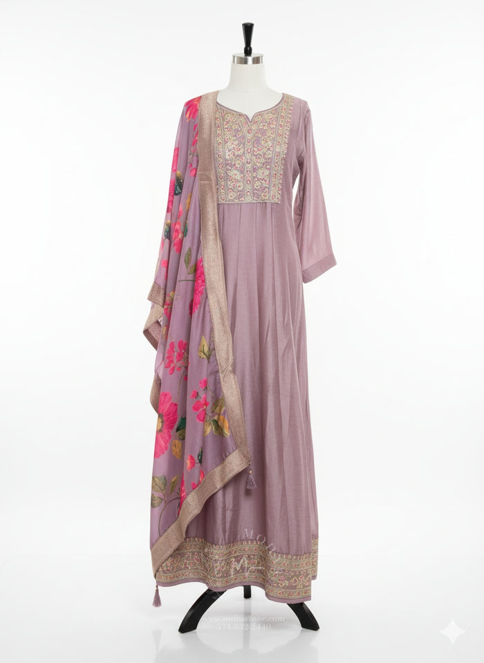 Soft Lavender Shade Anarkali