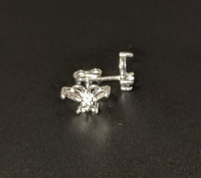 Solid Sterling Silver or 14kt Gold 1 Set (2 pieces) 4x2-5x2.5 Marquise Butterfly Earrings, Setting, 162-125/142-125