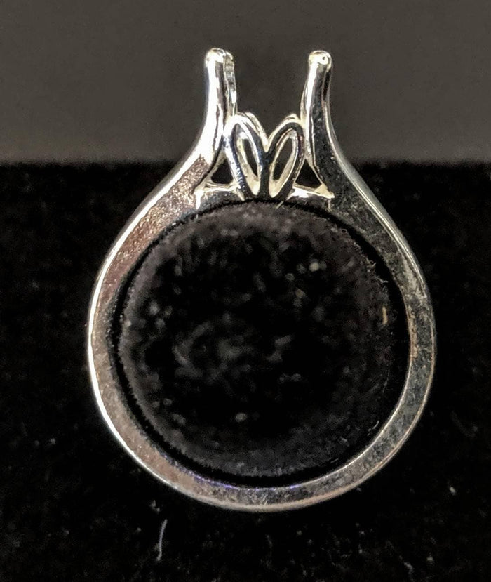 Solid Sterling Silver or 14kt Gold 3.5-9mm Round 4 Prong Tulip Pre-Notched Blank Ring Size 7 setting 163-270/143-270