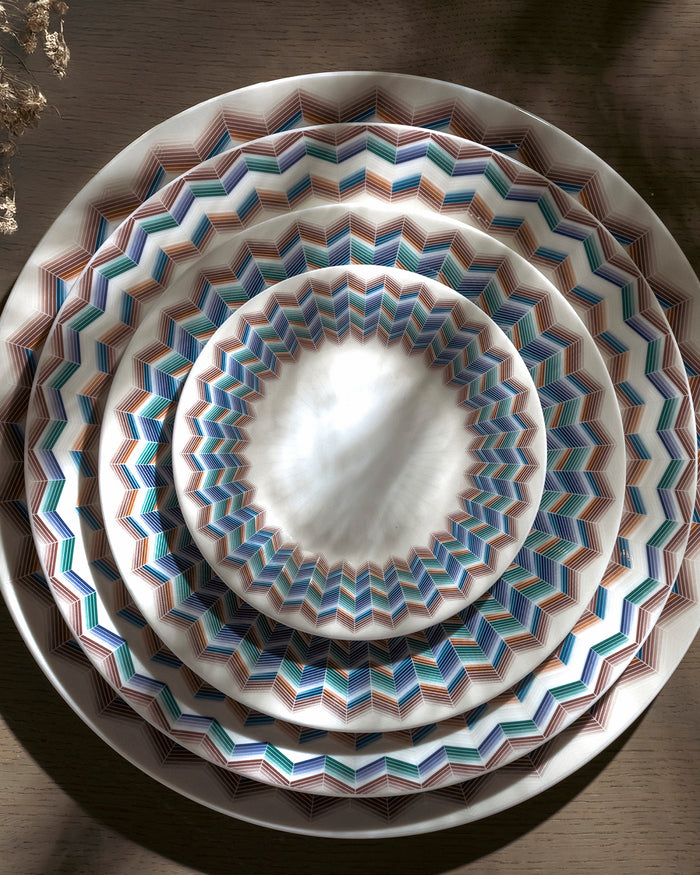 Soup Plates ZIG ZAG JARRIS 148 Set of 2, diam. 8.66"