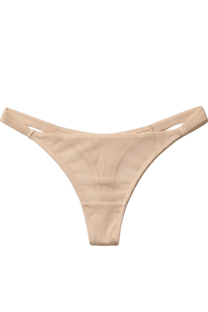 Spica Beige petal thongs