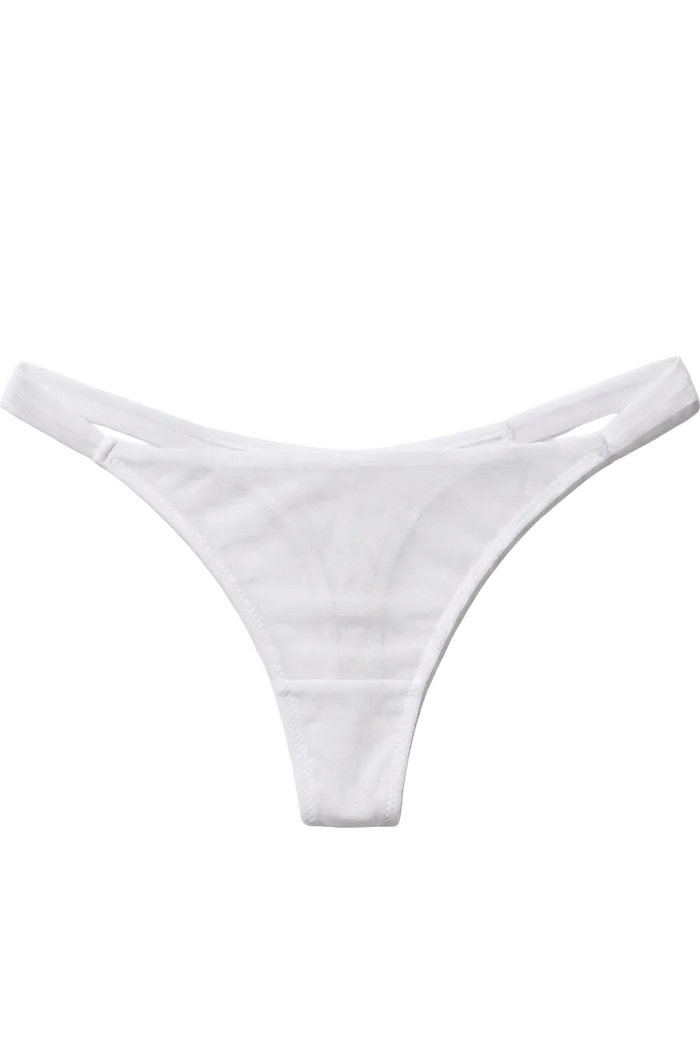Spica Ivory petal thongs