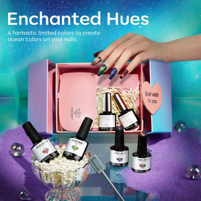 Stardust Symphony - 7Pcs 4 Colors Cat-eye Gel Nail Polish Kit (Limited Edition) Gel Polish Kit MODELONES #