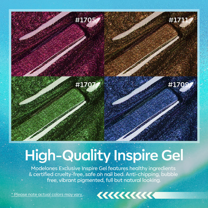 Stardust Symphony - 7Pcs 4 Colors Cat-eye Gel Nail Polish Kit (Limited Edition) Gel Polish Kit MODELONES #