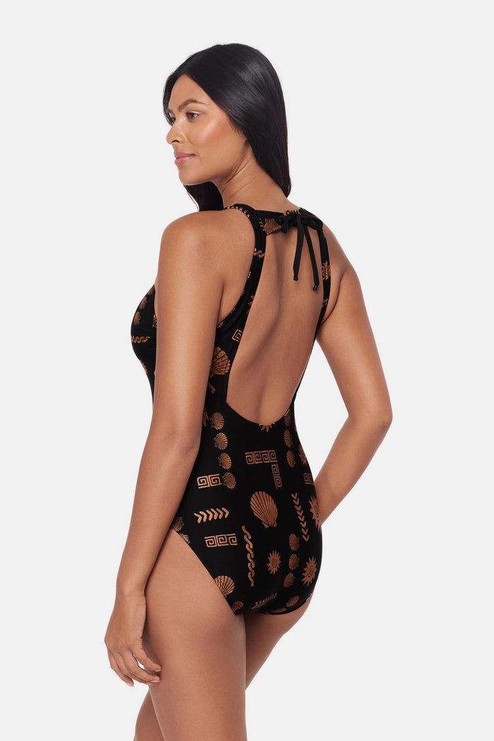 Side view of Steffi One Piece in Clamdigger