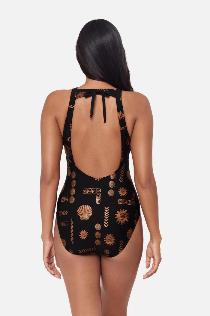 Back view of Steffi One Piece in Clamdigger