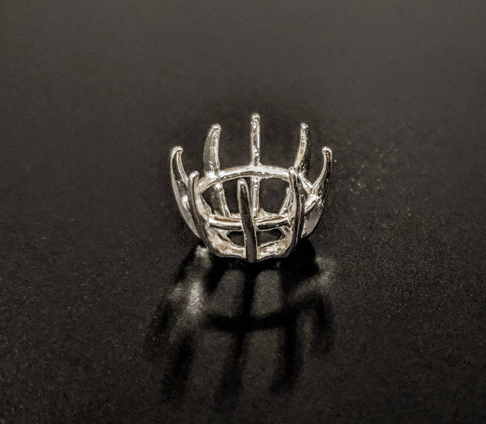 Sterling Silver or 14kt Gold Deep Cut 10x8-20x15 Oval Head, Ring, Earring or Pendant, DYI Jewelry, Custom Made 144-158