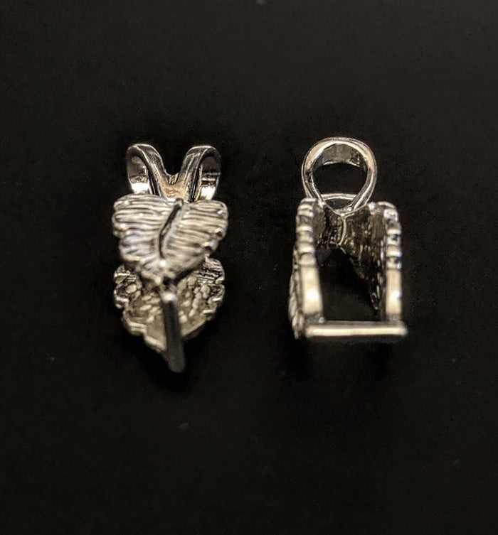 Sterling Silver or 14kt White or Yellow Gold 3 Different Style Bail For Gluing on to Carvings or Slabs (Fits 3mm chain) 149-200/201/202