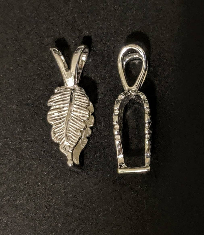 Sterling Silver or 14kt White or Yellow Gold 3 Different Style Bail For Gluing on to Carvings or Slabs (Fits 3mm chain) 149-200/201/202