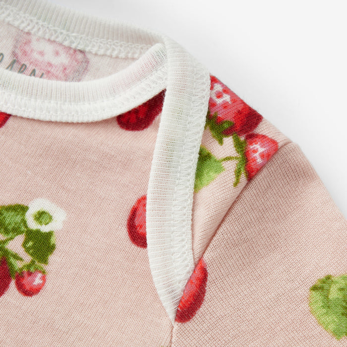 Strawberry Organic Cotton Newborn Gown & Hat Set - Babies in Bloom