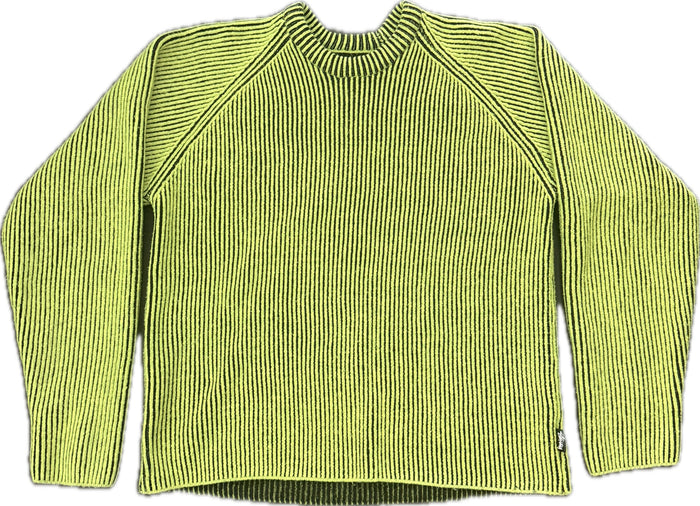 Stussy Contrast Rib Sweater Green (WORN)