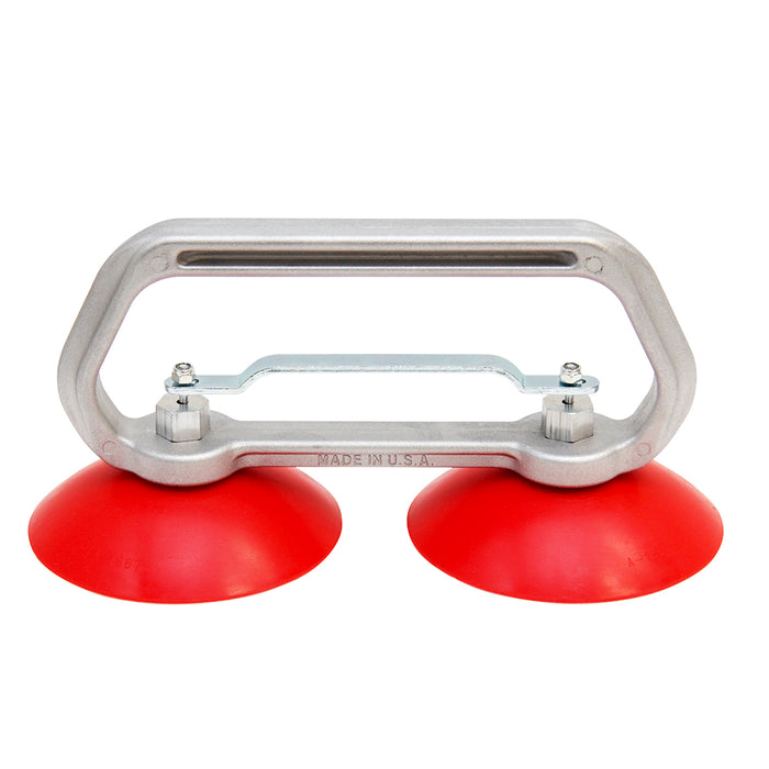 Suction Cup Lifter Red Silicone Double With Metal Handle