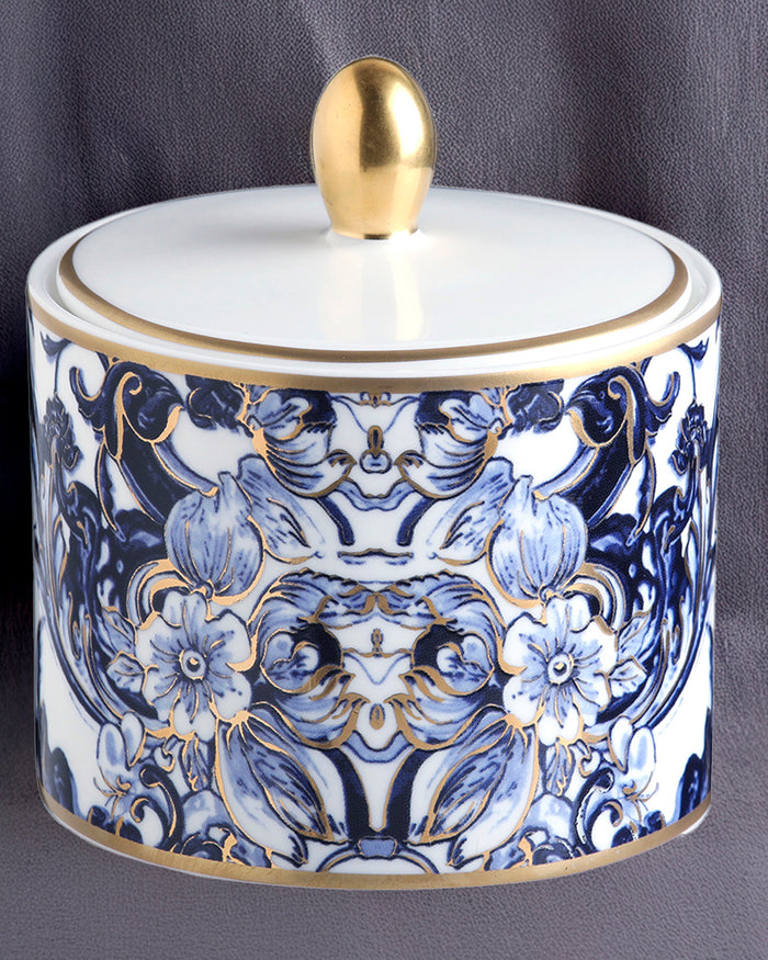 Sugar Pot AZULEJOS   diam. 3.3", H 3.5"