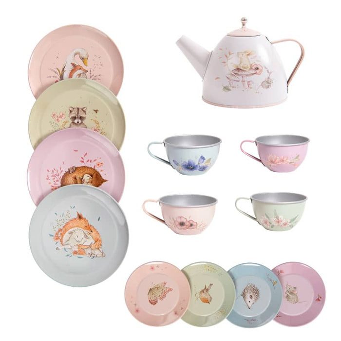 Suitcase - Tea Party Metal Set The Rosalies - Moulin Roty - Babies in Bloom
