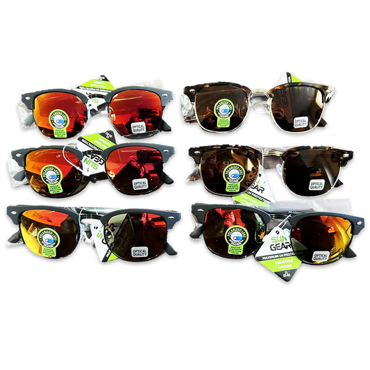Sunglasses Sungear Assortment - 6 Pieces Per Pack 50240 SUN GEAR