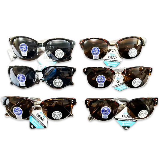 Sunglasses Sungear Assortment - 6 Pieces Per Pack 50241 SUN GEAR