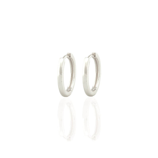 Sunny Side Hoop Earrings | Silver