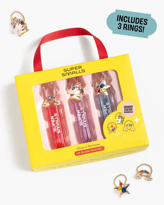 Super Smalls – Gloss It Rainbow Lip Gloss Ring Set