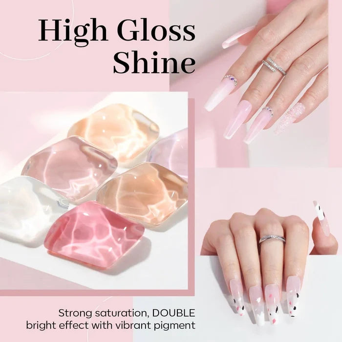 Swan Lake - 6 Shades Gel Nail Polish Set Gel Polish Set MODELONES #