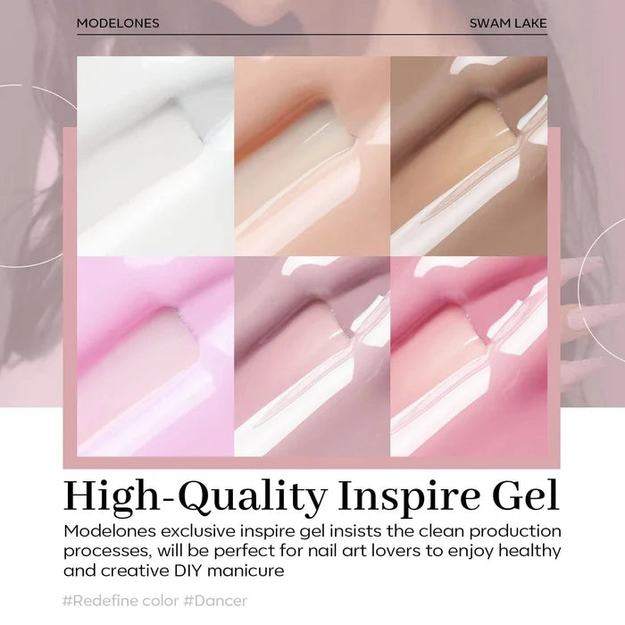 Swan Lake - 6 Shades Gel Nail Polish Set Gel Polish Set MODELONES #