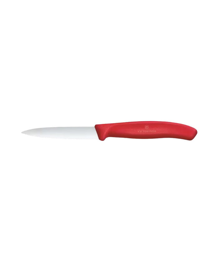 Swiss 3.25" Serrated Paring Knife, RED