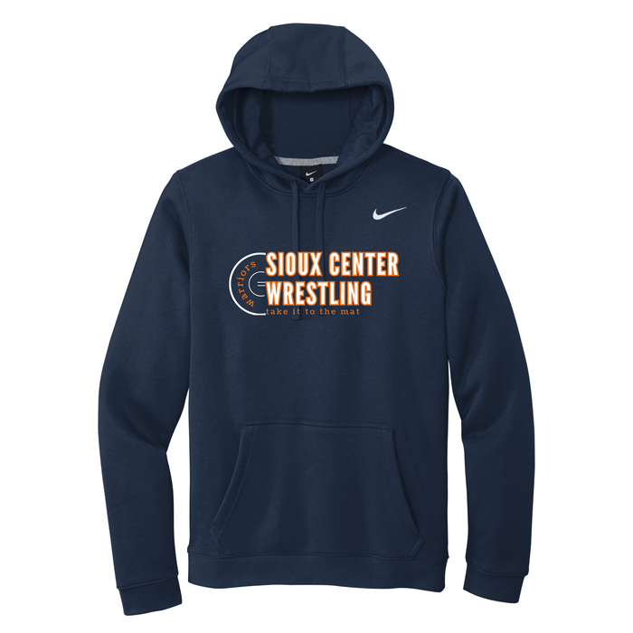 TAKE IT TO THE MAT NAVY NIKE CLUB FLEECE HOODIE CJ1611