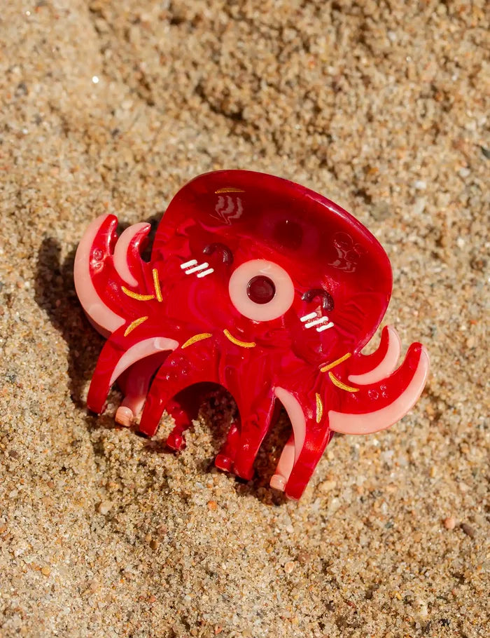 Takoyaki red Octopus Hair claw clip