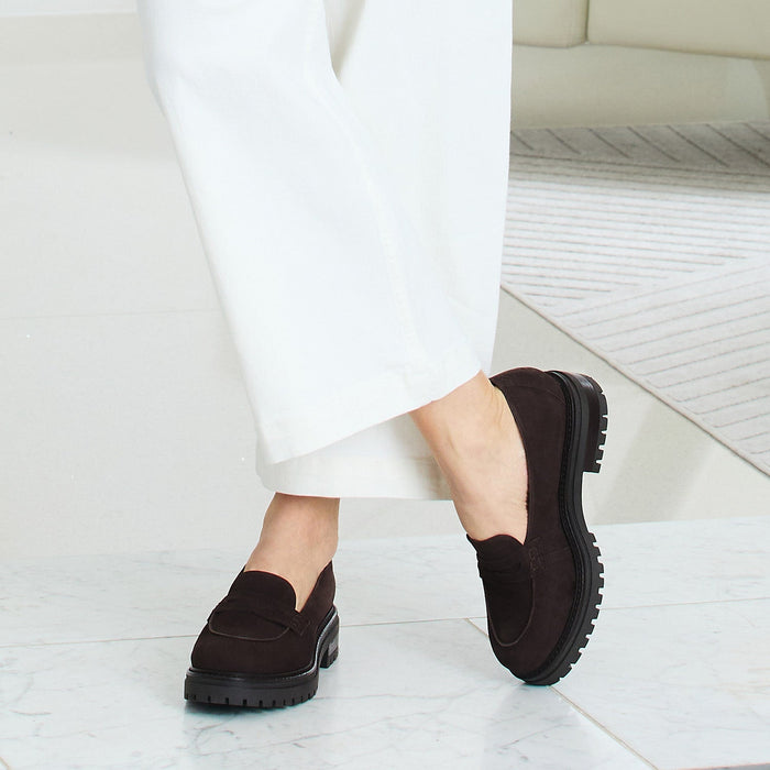 Talent: Chocolate Brown Suede Shoes Sole Bliss