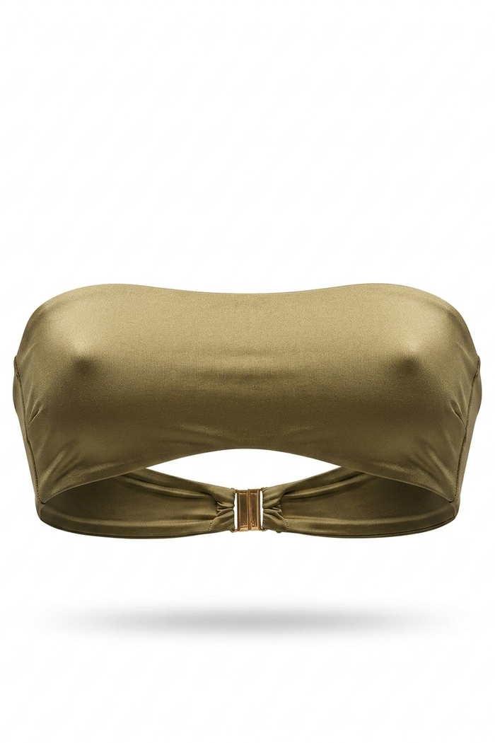 Tarah olive bikini bandeau