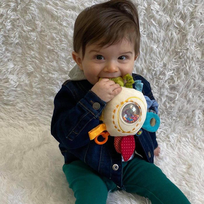 Teether Cuddly Rainbow Round Activity Toy - Babies in Bloom