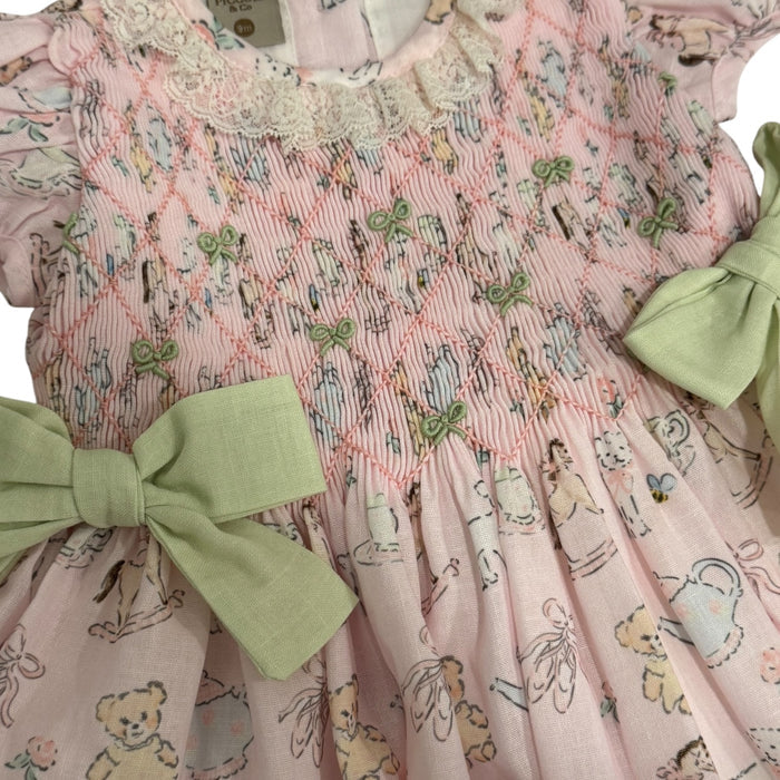 Thank Heaven for Little Girls Handsmocked Romper