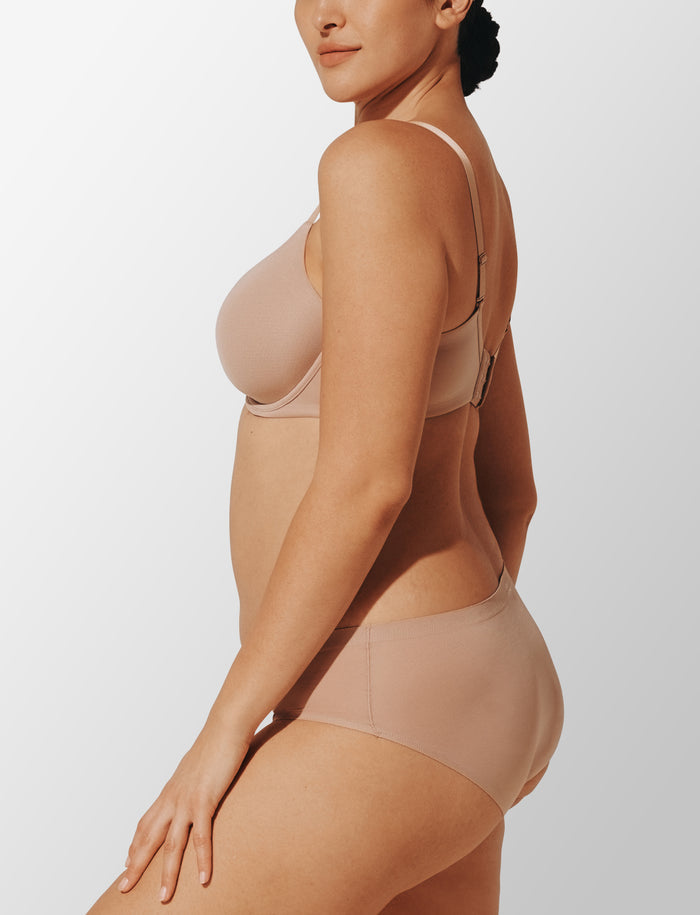 Thermoregulating TempSync™ T-Shirt Bra, Taupe - Thirdlove - 37.5® Nylon/Nylon/Spandex,modelH